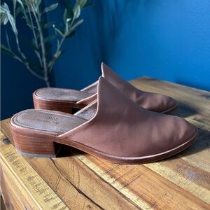 Soludos Venetian Brown Leather Mules